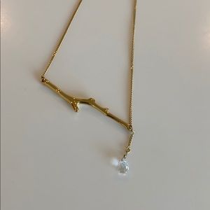 Gold branch necklace